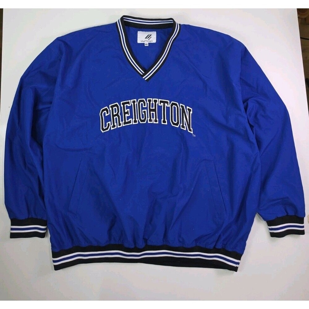 Vintage 90s Y2K Creighton Blue Jays Ideal Images Pullover Jacket Size 2XL
